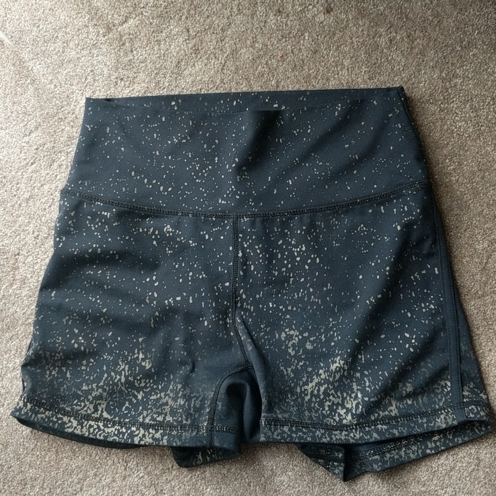 Black splatter shorts